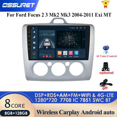 4G+64G Android 10 Car Radio Multimedia Video Player Navigation GPS For ford focus 2 3 Mk2/Mk3 hatchback 2 din Head Unit 4G WIFI