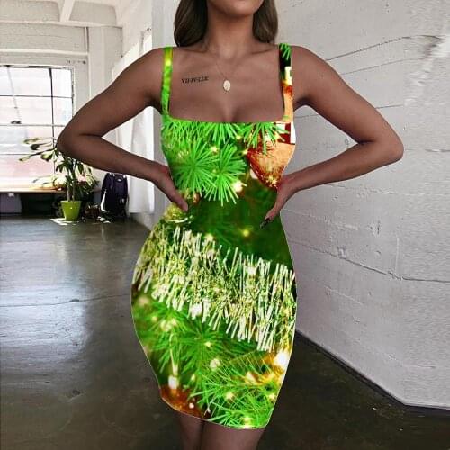 Giyu Brand Christmas Dress Women Decorate Vestido Sexy Party Sundress Womens Clothing Plus Size Short Beach High Quality