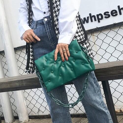 Brand Womens Shoulder Bags 2021 Chain Ladies Crossbody bags pu Lady Purses and Handbag Fashion rivets Women Clutch Bags