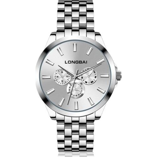 The New Steel Mens Watch Business Casual Three Waterproof Luminous Quartz Watch for Men Relojes Para Hombre Wristwatch Mens