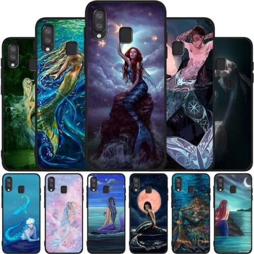 Mermaid Legend black soft phone Case For Samsung A10 20 30 40 50 30S 50S 60 70 M10 M30S M40 A31 51 71 A20E A10E A21S