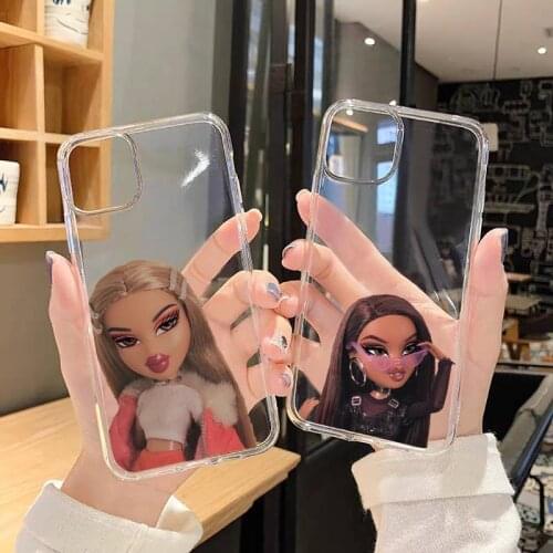 Doll Bratz cute Phone Case Transparent for iPhone 6 7 8 11 12 s mini pro X XS XR MAX Plus SE cover funda shell