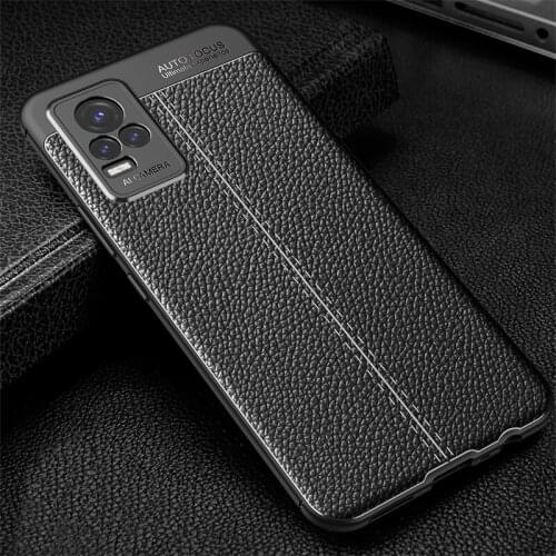 For Cover Vivo V21E Case For Vivo V21 V21 E Capas Coque Luxury Shockproof Bumper TPU Leather For Fundas Vivo V21E Cover 6.44"