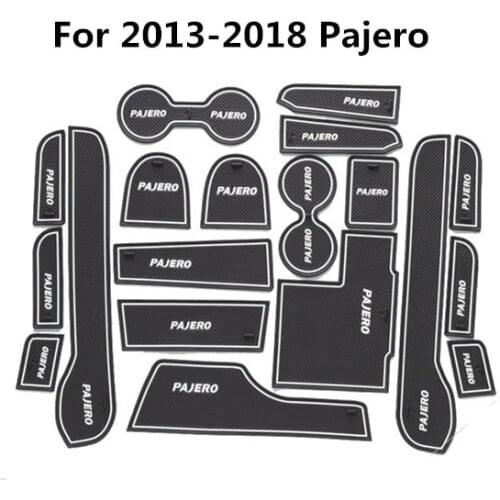 GR-DM29 high quality case for Mitsubishi Pajero 2013-2018 Sport gate slot pad non-slip mat cup cushion car accessories 19pcs/set