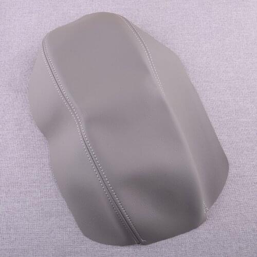 CITALL Car Microfiber Leather Center Console Armrest Lid Cover Trim Fit For Honda Civic 2006 2007 2008 2009 2010 2011 Gray