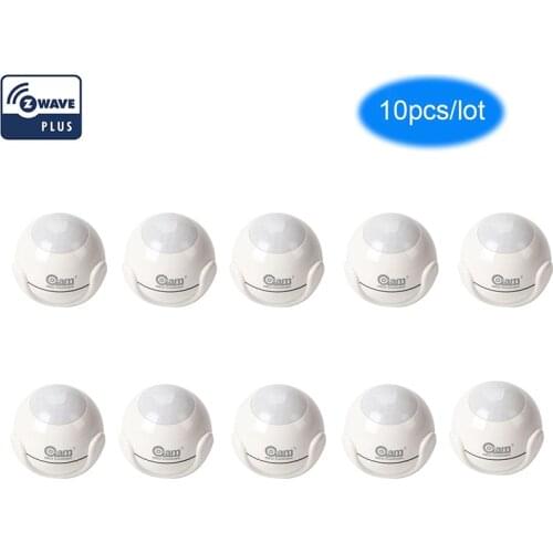 COOLCAM 10pcs/Lot EU 868.4MHZ Z-wave Pus PIR Motion Sensor +LUX+Temperature Detector Home Automation Alarm System Motion Alarm