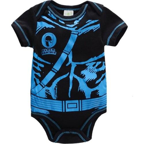 Infant Baby Boy Clothes One-Piece Short Sleeve Summer Kids Clothing Cotton Printed Triangle Jumpsuit Boys' Blue Rompers