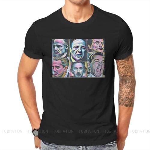 The Sopranos 100% Cotton TShirts Gangsters Painting Distinctive Mens T Shirt Hipster Tops Size S-6XL