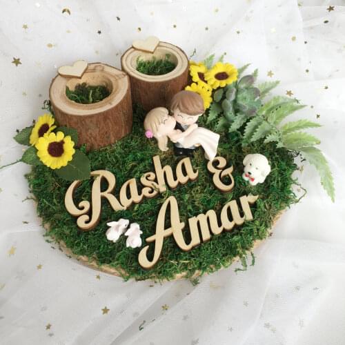 Custom name Engagement Wedding Marriage Ring box pillow for party decoration Photo props