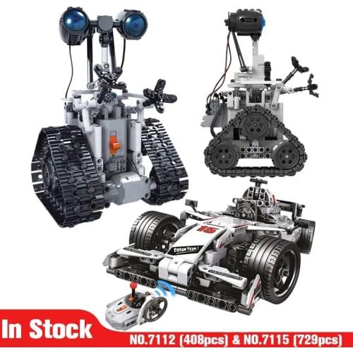 Creative Splicing RC Robot Racing Car Building Blocks City Speed Racer Technique Intelligent Bricks Boys Toys Gifts For Children