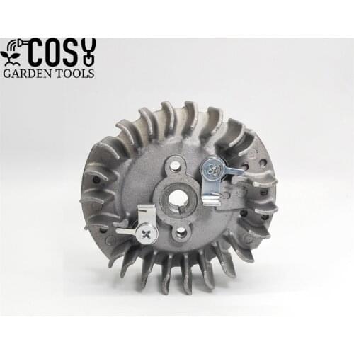 Flywheel Fit Chinese Chainsaw 45CC 52CC 58CC 4500 5200 5800 Tarus Magnetic Aluminum Fly wheel Engine Part