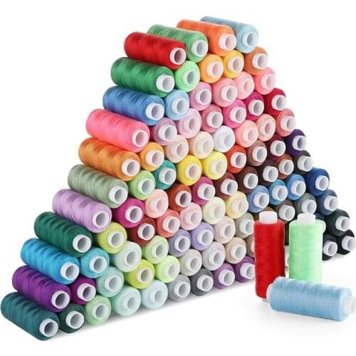 Sewing Thread Set 100 Colour 250Yd Each Spool Polyester Thread Kit for Hand or Machine Sewing