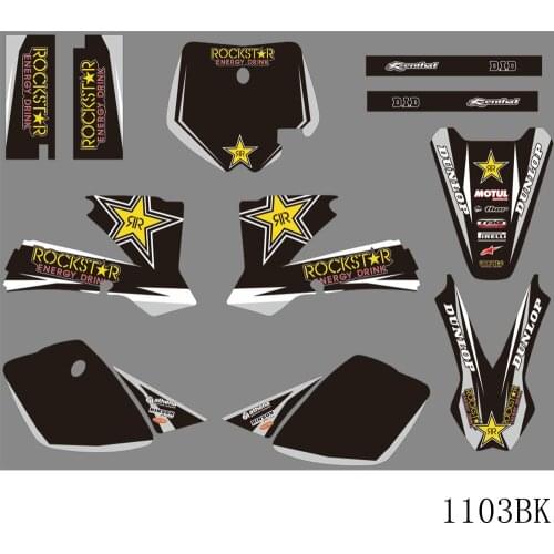Full Graphics Decals Stickers Motorcycle Background Custom Number Name For KTM SX 50 SX50 2002 2003 2004 2005 2006 2007 2008
