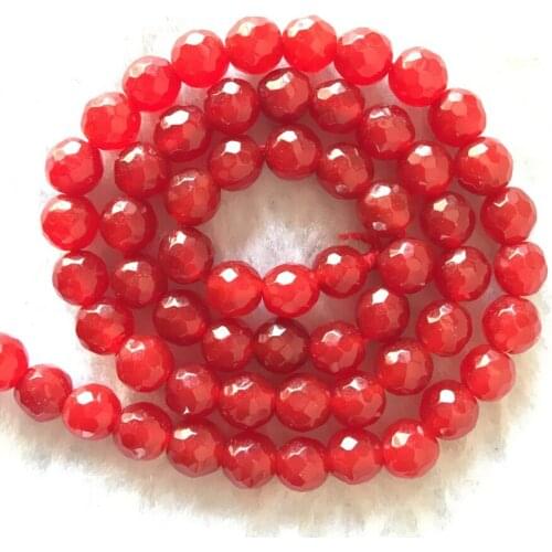 Natural stone red carnelian onyx agat 4mm 6mm 8mm 10mm 12mm faceted round loose beads high quality jewelry making 15inch GS385