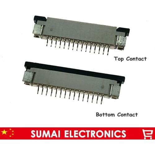 Sample, 15Pin FPC FFC connector socket,15 pin 1.0mm flex cable socket for LCD screen interface.ROHS,15P