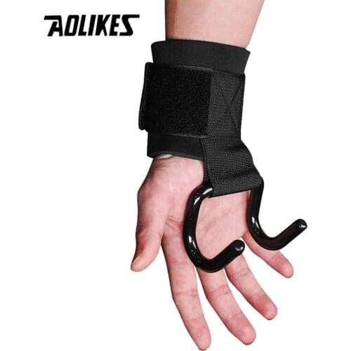 One Pair Weightlifting Gym Wrist Hand Grips Fitness Grip Hook fit Training Gloves Fitness Sports Dumbbell Bodybuilding