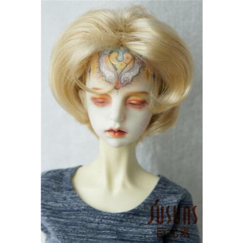 JD246 1/3 SD Mid parting short curly wig 8-9 inch synthetic mohair doll accessories