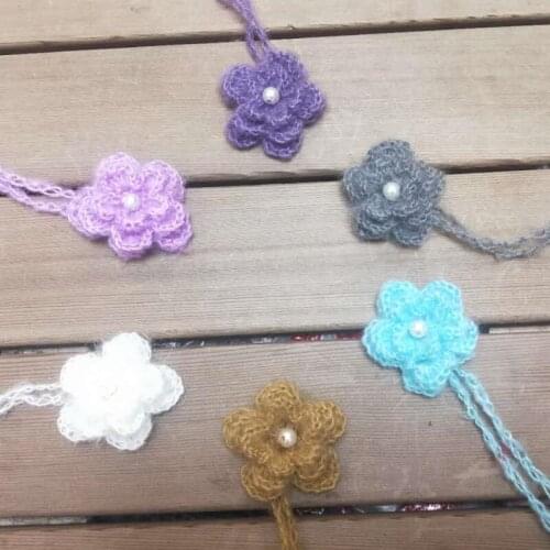 Newborn photography props mohair hair flower headband