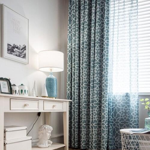 Curtain Fabric Factory Direct-selling Keqiao Spot Curtain Cloth Modern Simple Curtain Cloth Polyester Cotton Printing Curtain