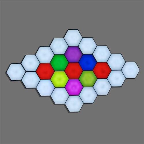 Modern RGB Night Light Quantum Modular Sensitive Lamp Hexagon DIY Touch Lamp Home Decor Bedside Lamp Atmosphere Light Lighting