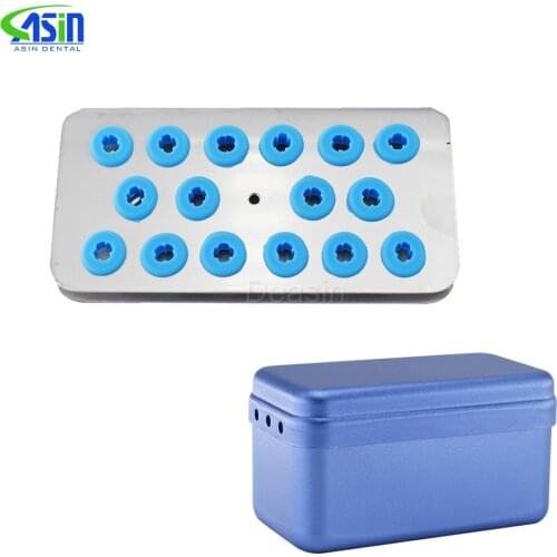 Dental 16 Holders Scaler Tips Burs Disinfection Block Sterilizer Box