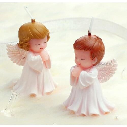 Wedding Favors and Gifts for guests Baby Shower Birthday Party Angel Candles For Cake Decorations Supplies LX2096