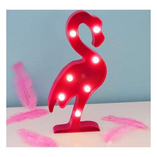 Led Illuminated Flamingo Night Lamp