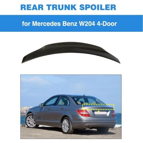 Rear Spoiler for Mercedes-Benz C Class W204 Sedan 2007 - 2014 Carbon Fiber Trunk Lip