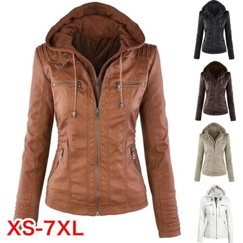 Long-sleeved ladies leather jacket pu leather jacket women short leather jacket womens jacket motorcycle suit