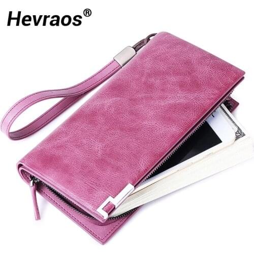 Womens Credit Card Holder Wallet Lady Genuine Leather Wallets Design Luxury Female Coin Purses Phone Clutch Bag With Hand Strap
