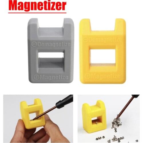 1pcs Mini 2 In 1 Fast Screwdriver Magnetizer Screwdriver Tips Bits Gadget Handy Magnetized Driver Quick Magnetic Degaussing Tool