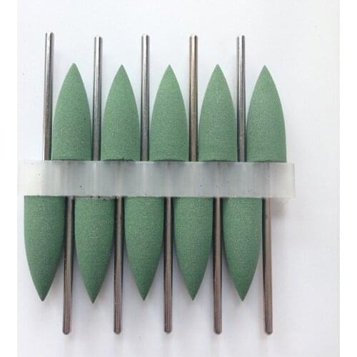 10/Pcs Dental Silicon Rubber Polishers Burs Fine Polishing Teeth Whitening Dentist Lab Tools Green 2.35mm
