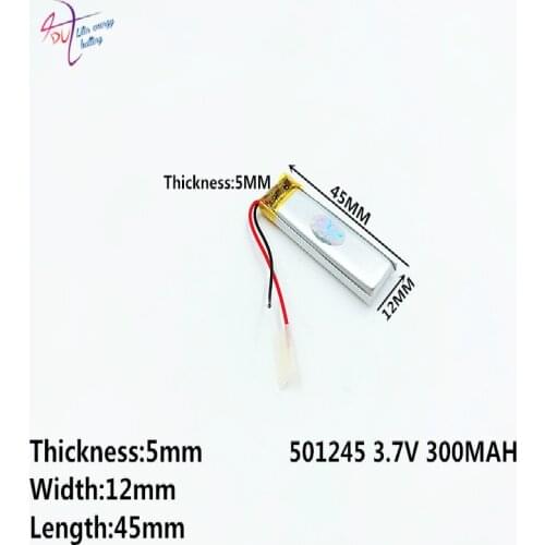 10psc Recorder polymer battery Bluetooth headset 051245 501245 501045 5 * 12 46 mm 300mah