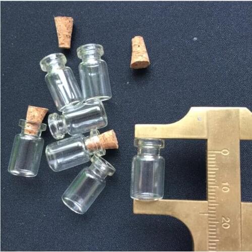 100sets10*18*5mm Glass Bottle Pendant With Cork & Bronze Eyehook (perfume/miniature/bottle/vial/wish/charm/bottle) Factory price