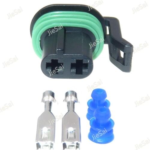 2 Pin Automotive Waterproof Connector 3.5 Series Wiring Terminal Sealed Socket Auto Cable Wire Harness Plastic Plug