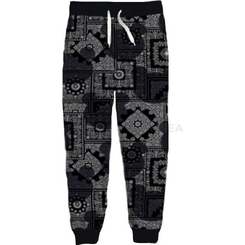 New Fashion Bandana Graphic Spring Autumn Winter Hip Hop Casual Brand 3D Print Paisley Pants Polyester v18