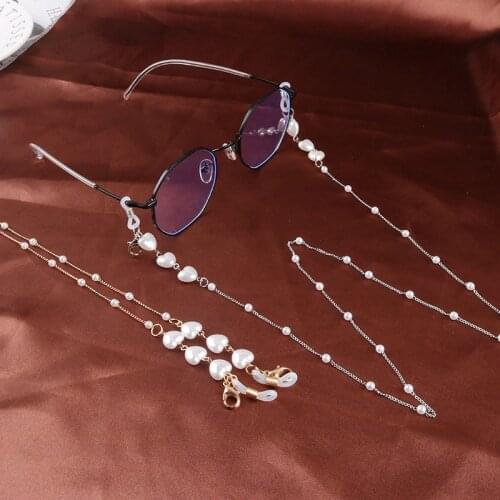 Sunglasses Masking Chains For Women Alloy Heart Pearl Chain Eyeglasses Chains Lanyard Glass 2021 New Fashion Jewelry Gifts