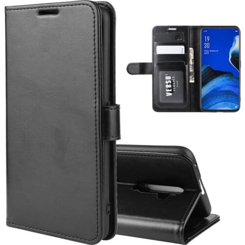 Reno2Z Case for OPPO Reno 2Z (2019) 6.53inch Cover Wallet Card Stent Book Style Leather Flip Protect Black Reno2-Z CPH1945 1951
