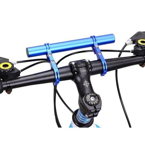 Bicycle Handlebar MTB Double pole Extension Bracket Light Stand Yardstick Phone Bracket Cycling Bracket Aluminium Alloy Brackets
