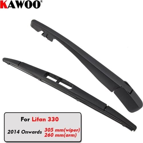 KAWOO Car Rear Wiper Blades Back Window Wipers Arm For Lifan 330 Hatchback (2014 Onwards) 305mm Auto Windscreen Blade Styling