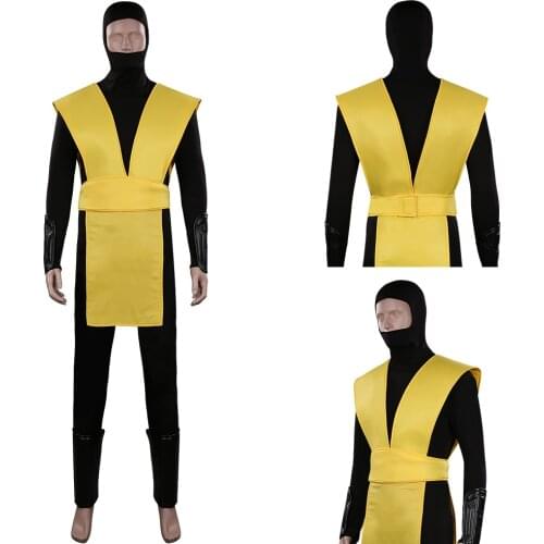 Mortal Kombat Scorpion Cosplay Costume Outfits Halloween Carnival Suit