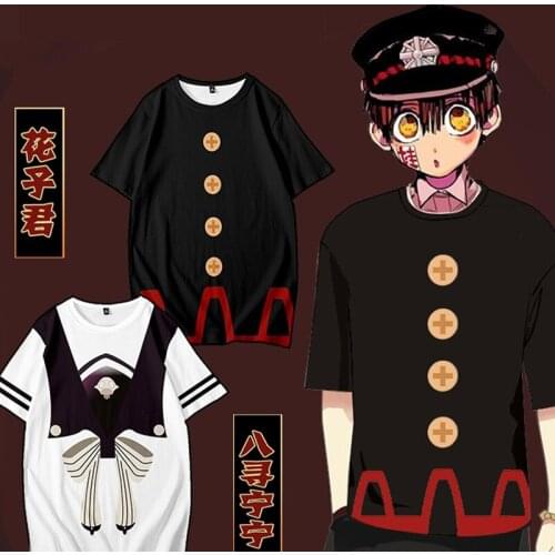 Anime Toilet-Bound Hanako-kun Nene Yashiro cosplay Costumes T-shirt Summer Mens Hanako kun short-sleeve Tees Couple Clothes