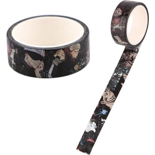 Flyingbee 15mmX5m Anime Jujutsu Kaisen Cool Cartoon Washi Tape DIY Scrapbooking Label Tape Student Stationery Gift X2174