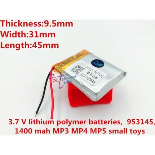 Best battery brand 953145 3.7V 1400mAh high-capacity lithium polymer battery battery GPS mobile power batteries