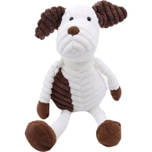 Ruiwjx Cute Dog Plush Toy Soft Toy for Kids Creative Striped Animal Dolls Gift