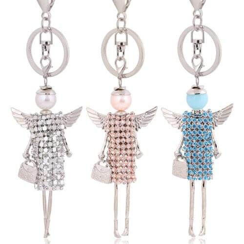 Fashion Key Chain For women 2021 Trendy Keychain Girl Beauty Bag Pendant Lady Statement Charm Car Jewelry Wholesale New Arrival