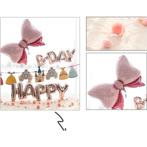 Cartoon children balloons birthday birthday happy birthday baby decoration background wall dressing supplies