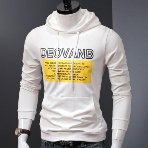 Autumn Oversized Hoodie Men Fashion Printed Cotton Hoody Hip Hop Streetwear Hooded Sweatshirt Mens Clothes