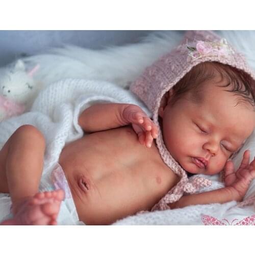 NPK 18inch bebe reborn Delilah Doll Kit Lifeike fresh color Soft DIY silicone Doll Parts