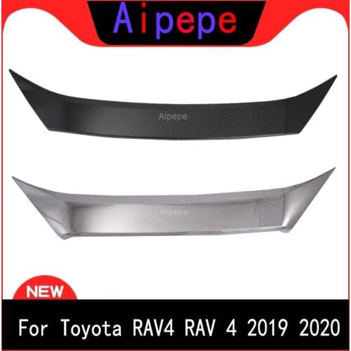 For TOYOTA RAV4 2019 2020 NEW ABS Carbon Fiber Front Bumper Grille Hood Engine Cover Trims